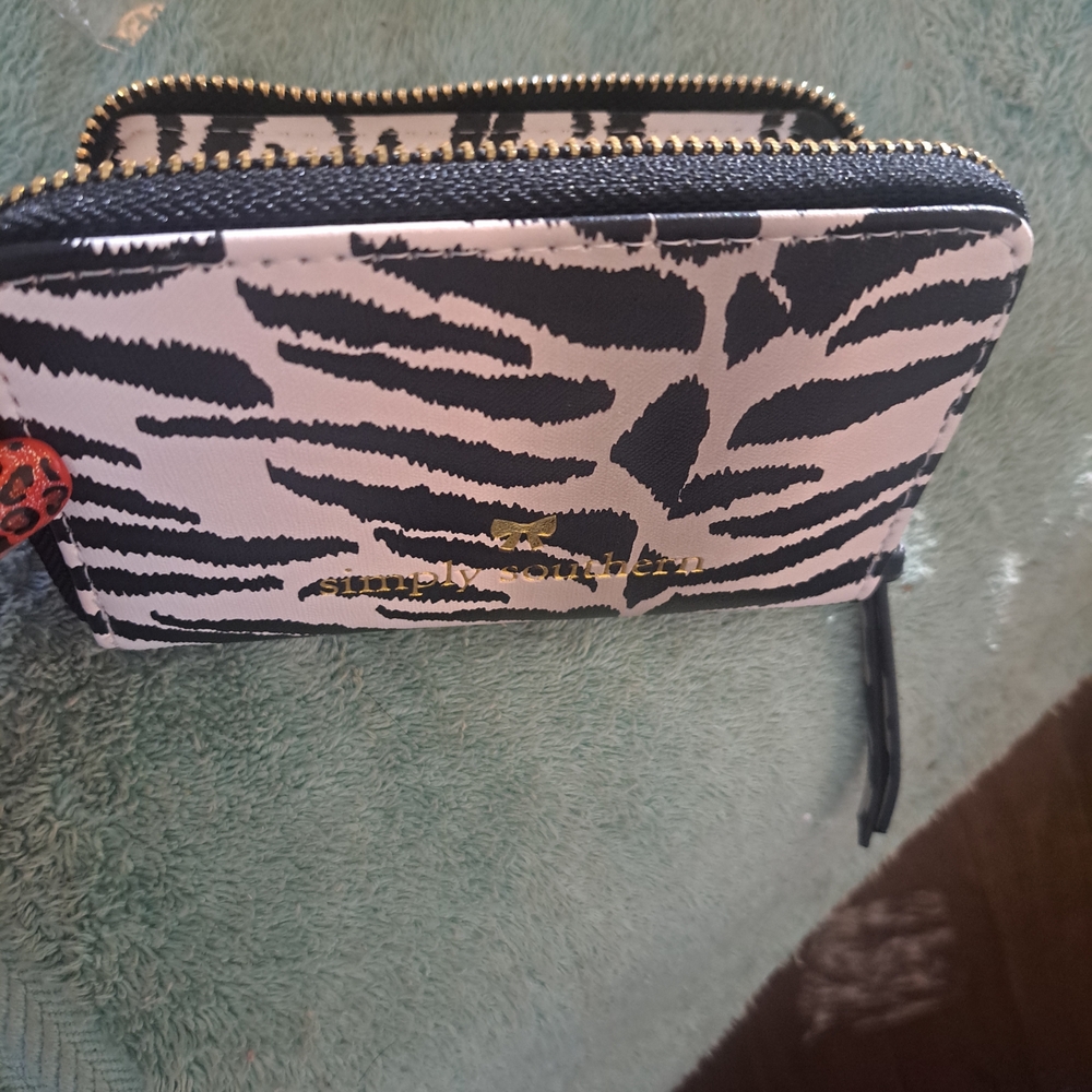 Simply Southern Black and White Zebra Print Wallet